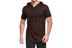 AIYINO Men's S-5X Long/Short Sleeve Fashion Athletic Hoodies Workout Sweatshirt Hip Hop Pullover Hooded