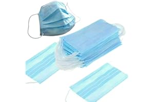 KAV® Lot de 50 masques jetables à 3 plis | Masque facial | Haute filtrabilité, adapté aux peaux sensibles et respirant