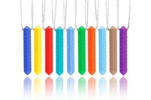TUXEPOC Collier de Mastication, Collier a Macher Enfants TDAH, Machouilleur Enfant,Lot de 10 Pièces, Chewy Tube,3 Ans et Plus