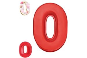 QEEYON 10 Inch Large Silicone Number 0 Cake Mould, Tin Pan for DIY Baking Birthday Wedding Anniversary, BPA Free, Non-Stick