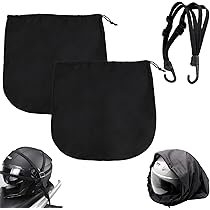 Borsa Per Casco Moto E Cinghia Elastica - 2 Pezzi, Nero - Foto 10
