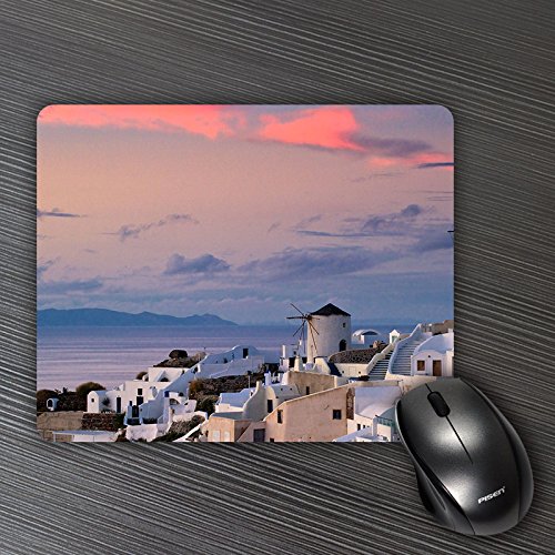 Preisvergleich Produktbild OneMtoss mousepad gaming Santorini Mauspad Stoff Gummi weiß