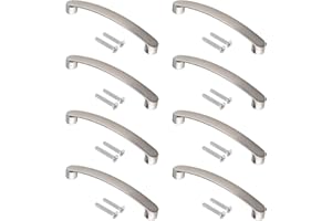 Unvtap Möbelgriffe Schrankgriffe 96mm Lochabstand 8 Stück Aluminium Küchengriffe, Silber Möbelgriff Schrankgriff, Moderne Stil Schubladengriffe für Schubladen, Schranktüren, Küchenschränke