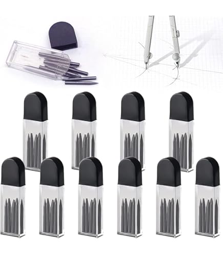 100 Mine Per Compasso 2mm - Ricariche Grafite 2B, Precisione Alta, Per Disegno Tecnico E Legno - Foto 9