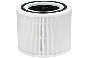 BAMBOOST Filtro di Ricambio per Purificatore d'Aria LEVOIT Core 300/300S/P350, True-H13 HEPA 2 in 1, Filtrazione a 3 Livelli (1 Pezzo)
