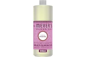 MRS. MEYER'S CLEAN DAY Mrs. Meyer’s Clean Day - Recharge Nettoyants Multi-Surfaces Concentrés - aux Huiles Essentielles - Parfum Pivoine - 1 x 946 ml, L'emballage peut varier