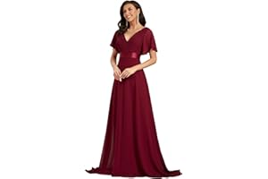 Ever-Pretty Robe de soirée en Double V-col et Manches Courtes 09890