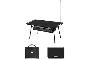 Naturehike Vikbart campingbord i 3 nivåer, robust för hem, kök, picknick och utomhus, kompakt hopfällbart, perfekt för campin
