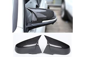 ZAYMDO Spiegelkappen, 1 Paar Auto Rückspiegel Kappe Tür Rückspiegel Abdeckung Seitenspiegelkappen Spiegelabdeckungen Ersatz für BMW F20 F21 F22 F23 F30 F31 F32 F33 F36 F87 M2 X1 E84 (Carbon fiber)