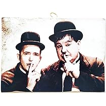 その他 Vintage/Laurel & Hardy MADE IN England vintage laurel & hardy mirror wooden frame 70s made in