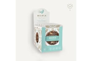 Doble Chocolate y Plátano - MILOLA Galletas Gluten Free. Pack 12 unidades de 50 gr. cada una - Sin Gluten, Sin Lácteos, Sin Gluten, Sin Aceite de Palma. VEGANAS.