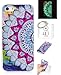 Produktbild Hülle Leuchtende iPhone SE/5s/5 Silikon Etui Handy Hülle Weiche Transparente Luminous TPU Back Case Tasche Schale Leuchten In Der Nacht Für Apple iPhone SE/5s/5 + Schlüsselanhänger (A) (4)