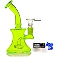 Glass Bong with Spiral Bong Filter, 14.5mm Glass Bong Bowl 19.3oz Water Bong with Bong Accessories Buckle Hookahs Glass Bongs Cheap Bong Nicotine free