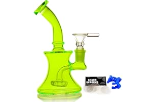 BONGBONGBONG Glass Bong with Spiral Bong Filter, 14.5mm Glass Bong Bowl 19.3oz Water Bong with Bong Accessories Buckle Hookahs Glass Bongs Cheap Bong Nicotine free