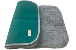 PnH Veterinary Bedding®- CLASSIC RANGE Binded for Extra Strength & Durability. Soft Fleece Vet Bedding Pieces with a Professional Look. GREY, WHITE - MANY COLOURS, MANY SIZES (GREY, 100cm x 75cm)