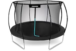 WALDEN Trampolino da giardino esterno per bambini Ø 244/305/366 cm 3/4/6 Gambe Trampolino da 8/10/12 FT con recinzione di sicurezza