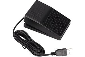 ANNADUE Przełącznik Nożny USB Pedał Klawiatury, Przełącznik Mechaniczny USB z Pojedynczym Pedałem, Programowalna Klawiatura Komputerowa z Kablem 2m.