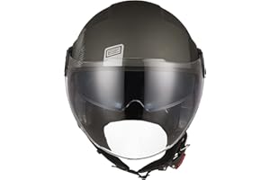 ORIGINE Casco Moto Jet Casco Moto Abierto Scooter con Doble Visera Homologado ECE