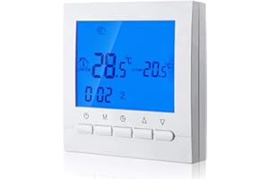 KPS Termostato Calefacción Digital Conexión 2 Cables con Programación 6 periodos dias laborables y 2 periodos Fines de Semana KPS CONFORTLINE TERMODIGI