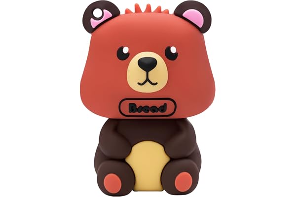 leizhan Clé USB 16GB Bâton de Mémoire USB Design Ours Mignon Convient Aux Enfants Étudiants Cadeau du Jour du Souvenir - Ours