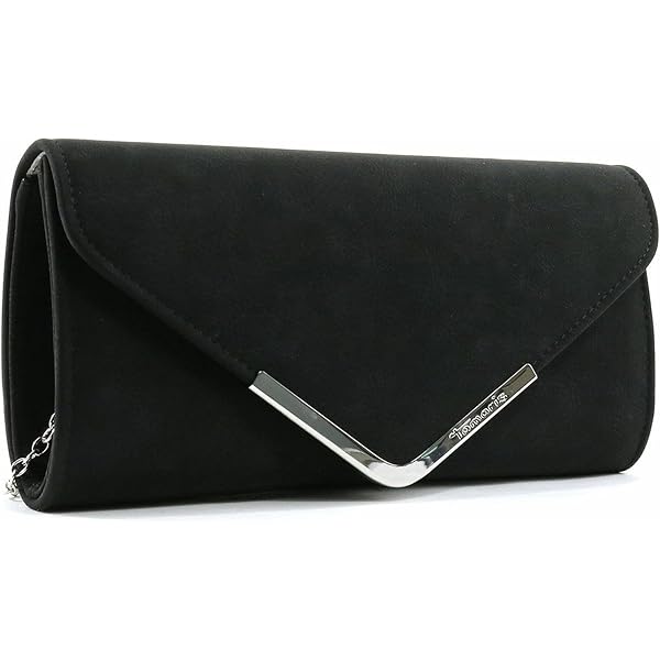 Tamaris Brianna Clutch Bag - Elegante Abendtasche In Schwarz Mit Kette