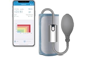 ViATOM Blood Pressure Machines Upper Arm for Home Use Professional/Travel Bluetooth Blood Pressure Monitors Large Cuff with App iOS/Android Digital BP Monitors Syncs with Apple Health Portable