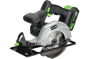 GALAX PRO Sistema di sega circolare a batteria, 20 V, profondità di taglio massima: 90°: 41 mm/45°: 36 mm (diametro lama: 140 mm, 2 lame per sega (18T/48T), batteria da 2,0 Ah e caricatore)