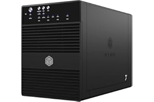 ICY BOX 4-fach Externes Festplattengehäuse für 3,5 Zoll SATA I,II,III Festplatten, USB 3.0 (UASP) & eSATA Anschluss, 80 mm Smart-Lüfter, JBOD (Single Modus), Standby, schwarz