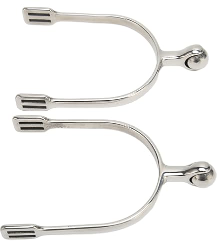 Reitspuren Mit Rad - Edelstahl Sporen Mit Gummi Für Stiefelschutz