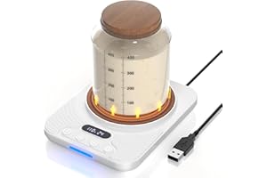 BURMONG Sauerteigstarterwärmer, Präzise 1°C Einstellbar (21–43 °C), Wärmematte Sauerteig mit 24-Stunden-Timer & Speicherfunktion, Perfekt zum Backen zu Hause und zur Sauerteiggärung (Weiß)