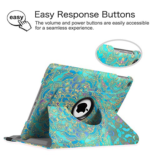 Fintie iPad 9.7 Zoll 2017 / iPad Air Hülle – 360 Grad Rotierend Stand Smart Cover Case Schutzhülle Tasche mit Auto Schlaf / Wach Funktion für Apple iPad 2017 Neue Modell / iPad Air 2013 Modell (Nicht geeignet für iPad Air 2), Jade - 6