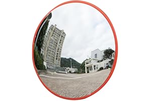WUKESIFY Verkehrsspiegel - Traffic Mirror Convex Mirror | Konvexer Sicherheitsspiegel Für Zufahrten-Garagen Und Geschäfte Convex Mirror Konvexspiegel Panoramaspiegel Straßenspiegel Ausfahrt Spiegel Sicherheits