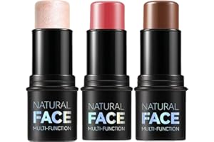 LONGYIER Evidenziatore, Bronze e fard Contour Makeup Stick, uno stick professionale per il contouring del viso, facile da usare, con una buona copertura, a lunga durata e impermeabile (#2,5,6, medio)