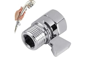 Deilonie Shower Valve, Chrome Brass Globe Valve, 3-Way, 1/2 in Threaded Inlet, G1/2 Outlet, Silver