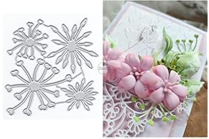 DzIxY Flower Stamens Metal Cutting Dies for Card Making Kit Embossing Paper Die Cuts Scrapbook Machine Stencils Storage Pockets Supplies