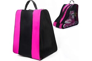PORUPAEL Bolsa de patinaje sobre ruedas, bolsa de transporte transpirable para hielo, en línea, bolsa de patinaje con hombro y asa superior, bolsa de almacenamiento Oxford gruesa para mujeres,