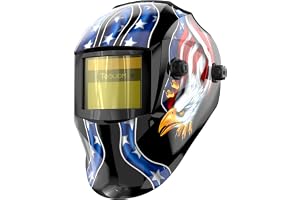 TOOLIOM Auto Darkening Svetshjälm True Color Solar Powered Svetsmask med justerbar nyans 9-13 för Mig Tig Arc