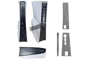 HESUPY Dust Filter Cover for PS5 Slim Console, Protective Mesh Net Cooling Vents Anti Pet Hair Dirt-Proof Cover Host Center Part Protection Strip Film, PS5-Slim DIY Custom Design