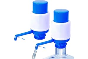 GOLDMEET 2 PCS Kühler & Wasserspender mit Katheter, 5 Gallo Manuelle Wasserpumpe für Trinkwasser Universal-Flasche, Tragbare Wasserflaschenpumpe für Küche, Büro, Schule, Camping, BPA-frei, Einfache Handhabung