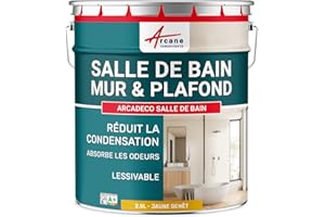 ARCANE INDUSTRIES Peinture salle de bain mur et plafond, condensation - 2.5 L Jaune Genêt - RAL 1032