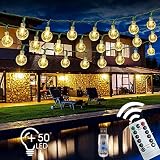 🍷【Luces de árbol de 50LED】Luces de cadena de 23 pies 50LED. Distancia entre cada led: 4 pulgadas; Distancia desde el primer LED a la alimentación: 6.5 pies; Longitud total: 23 pies.