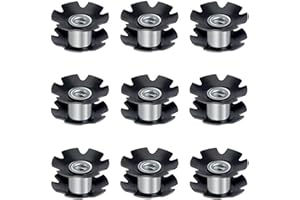 TerchPilet 9-Piece Bike Fork Star Nut Set – Durable Alloy Steel, Universal Fit for 1-1/8" (28.6mm) Forks – MTB, Road Bike, and BMX Accessories
