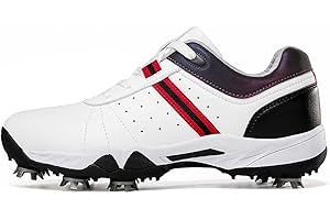 Ybberik Women's Golf Shoes, Waterproof and Breathable Golf Shoes with Spikes for Ladies