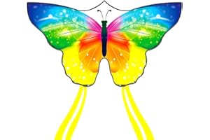 Flying Hoofer Cerf-Volant Papillon(55''X28'') pour Enfants et Adultes, Facile à Faire Voler, Grand cerf-Volant à Ligne Unique pour la Plage, Le Parc et Les activités de Plein air en Famille.