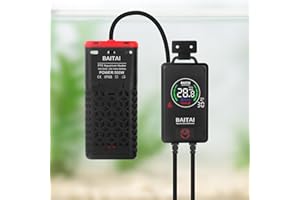 BAITAI 500W Aquarium Heater, Safe PTC Submersible Fish Tank Heater with LED Digital Thermostat, Auto Temp Control, Dry-Run & Overheat Protection, Energy Saving Shatterproof Heater for 250–500L Tanks