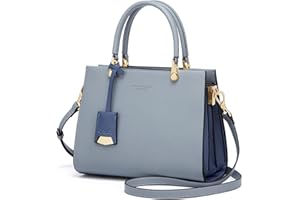Cnoles Elegante Leder Damen Handtaschen Top-Handle Satchel mit Schulterriemen Modische Einkaufstaschen für Damen