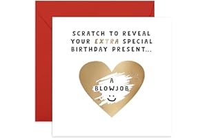 Central 23 - Divertida tarjeta de cumpleaños para novio - 'Scratch to Reveal' - humor grosero - para él hombre - tarjetas de aniversario para marido, tarjeta de rascar de San Valentín