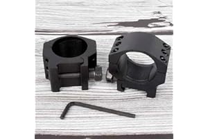 NO LOGO XBF-Scope, 2 Pcs Bas Profil Anneau Weaver Picatinny for Rail Portée Monter Heavy Duty 6 Boulons 30mm Portée Anneau Chasse Extrême Accessoires (Couleur : Noir)