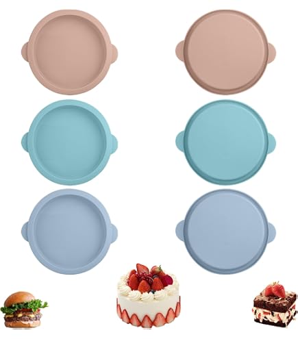 Lot De 3 Moules Ronds En Silicone Pour Friteuse à Air - 10,2 Cm, Vert Menthe, Pour Gâteaux, Gaufres Et œufs