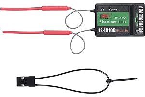 HTLNUZD Flysky FS-i6X 10CH RC Transmetteur contrôleur 2,4 GHz AFHDS 2 A avec récepteur iA10B, pour quadricoptère bateau course avion (flysky ia10b)